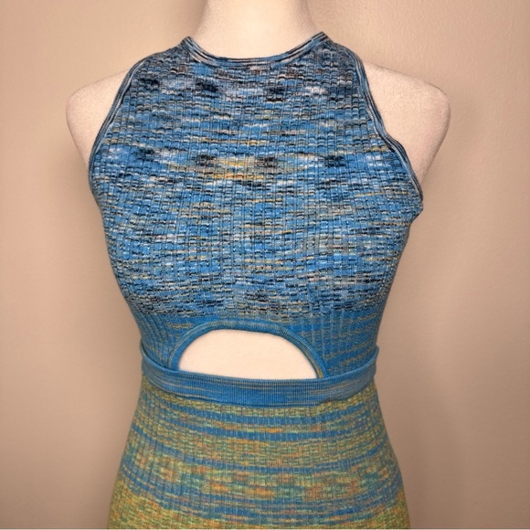 STAUD Edesia Rib Knit Bodycon Midi Dress Halter Size Small Open Back Stretch - Picture 13 of 13